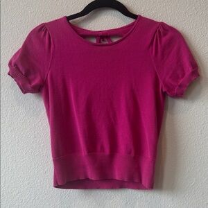 Treasure & Bond Fuchsia Short Sleeve Sweater
